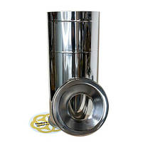 Бак для сміття якісний 30Л плоска кришка з отвором, нержавіюча сталь, хром VINKS, фото 2