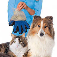 Перчатка для вычёсывания шерсти всех видов домашних животных, перчатка щетка для вычёсывания кошек собак I&S.