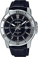 Часы Casio MTP-VD01L-1C мужские классические на кожаном ремешке | часы Casio оригинал с гарантией