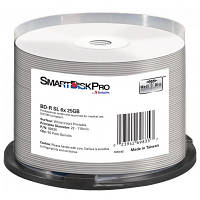 Диск BD SmartDisk PRO BD-R 25GB 6X White InkJet Printable WRAP22-118 мм 50шт 69835 b