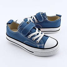 RC05-5 Блакитні дитячі кеди на липучці Apawwa blue розмір 28 - устілка 18 см, фото 2