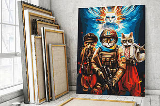 Картини за номерами 40*50 "Коти Воїни ©Марінна Пащук" No53863, Brushme