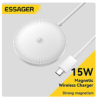 Беспроводное зарядное магнитное устройство Essager 15W Magnetic Wireless Charger White