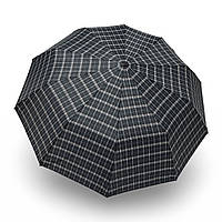 Складна парасолька в клітинку Bellissimo напівавтомат 10 спиць #05322