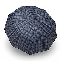 Складна парасолька в клітинку Bellissimo напівавтомат 10 спиць #05323