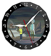 Креативний декоративний настільний годинник «Рік і Морті» 15 см