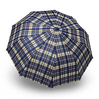 Складна парасолька в клітинку Bellissimo напівавтомат 10 спиць #05324
