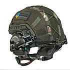 Шолом тактичний Fast TEAM WENDY Helmet NIJ IIIA + Навушники Earmor M31 MOD3 з чебурашкою + кавер, фото 6