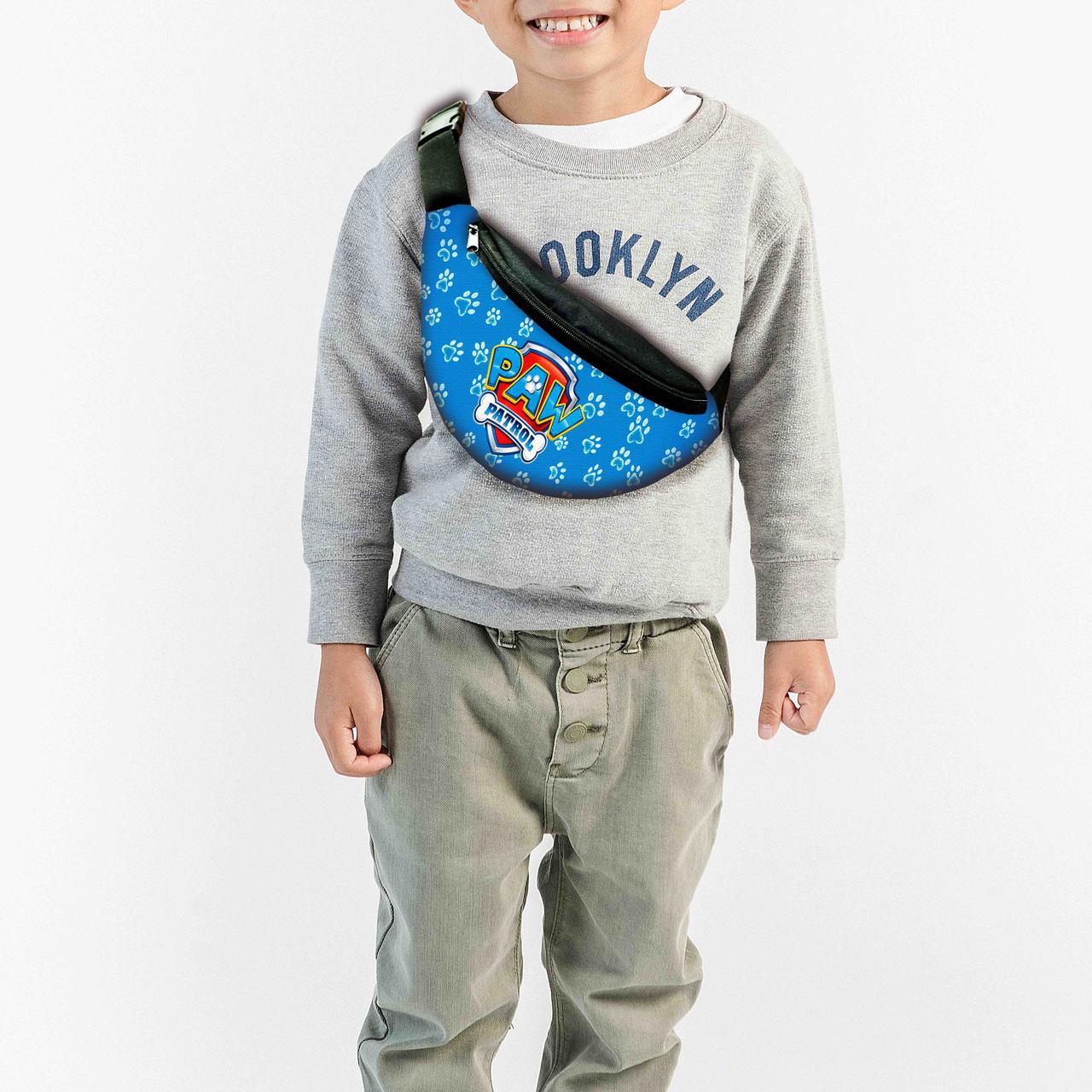 Сумка-бананка дитяча щенячий патруль "RAW PATROL" 32х15см, через плече для хлопчика (0375), фото 1