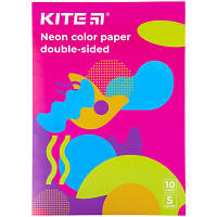 Цветная бумага Kite A4 неоновый Fantasy 10 л/5 цв K22-252-2 b