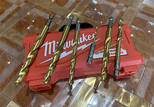 Набір свердл по металу 3-10мм 10шт для ударного дриля RedHEX HSS-G TiN Milwaukee 48894759, фото 5