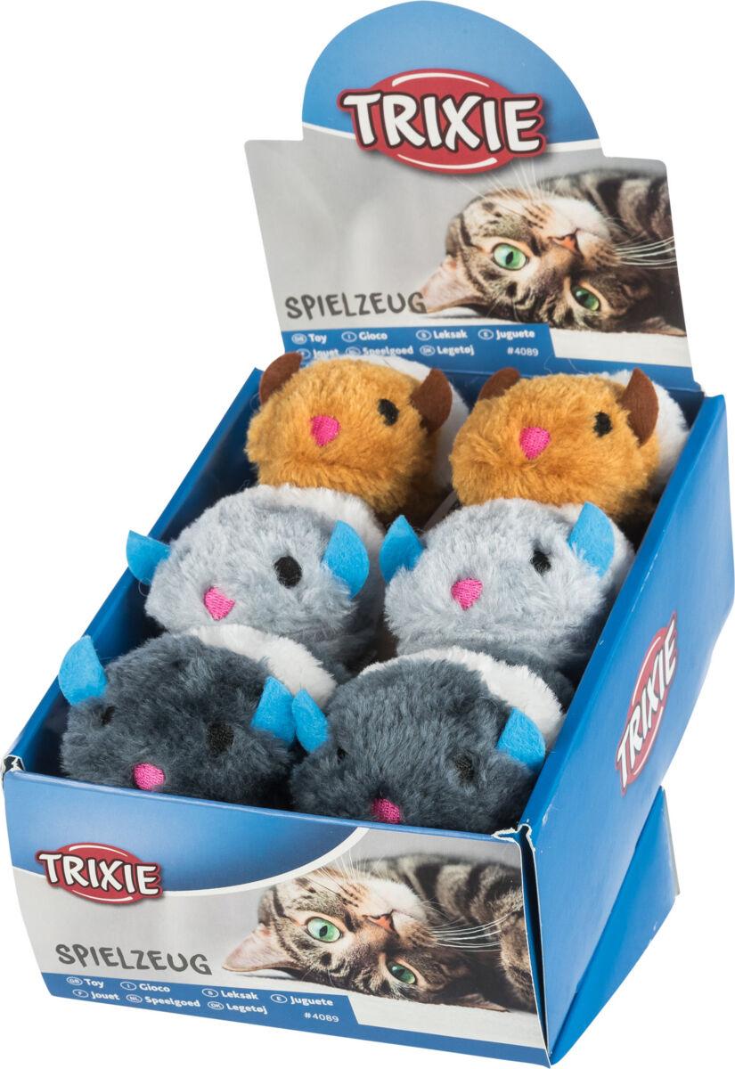 Іграшка для котів Trixie Мишка хутряна вібруюча 7-10 см
