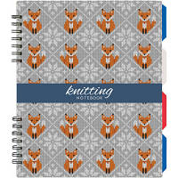 Блокнот Optima Knitting, B5 с разделителями 120 листов, клетка O20356-12 b