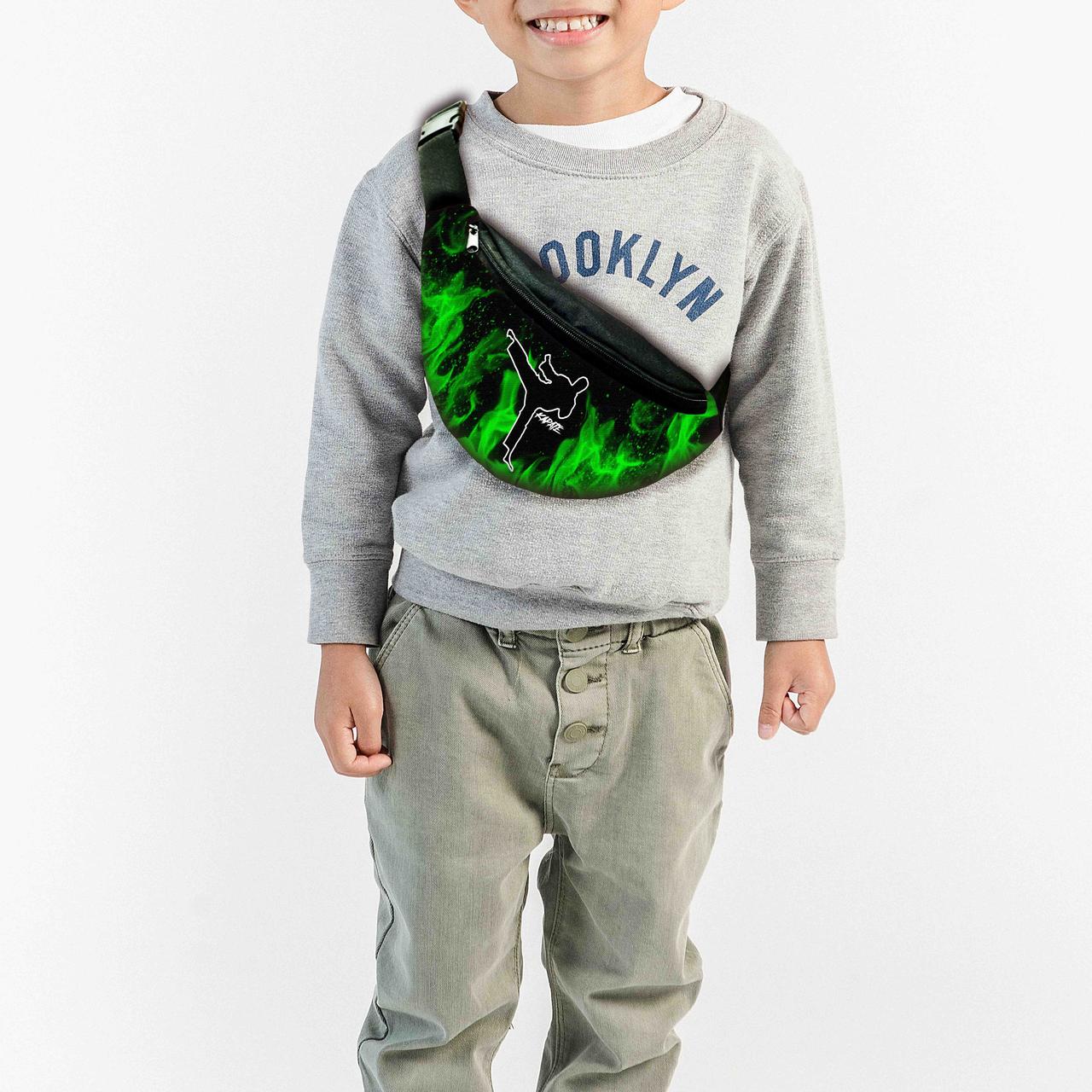 Сумка-бананка дитяча Карате 32х15см, через плече для хлопчика (0390), фото 1