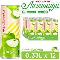 Напиток Моршинська сокосодержащий Лимонада со вкусом со вкусом Яблока 0.33 л 4820017002844 b