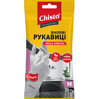 Перчатки хозяйственные Chisto Mega Strong Виниловые 1 пара M 4823098413356 b