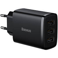 Зарядний пристрій Baseus Compact Charger 3U Black CCXJ020101 b