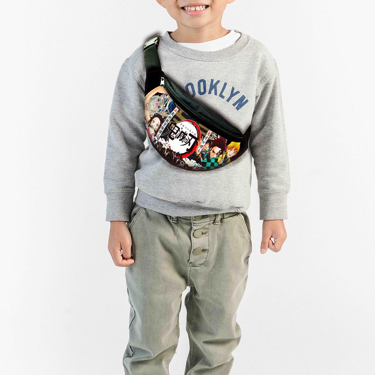 Сумка-бананка дитяча Клинок, що розсікає демонів, Аніме 32х15см, через плече для хлопчика (0395), фото 1