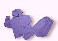 Детский спортивный костюм на девочку "Фиолетовый" 140 см-164 см. Двунитка Опт и розница детской одежды