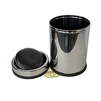 Надійне відро для сміття 16 Л поворотна кришка, нержавіюча сталь, хром VINKS, фото 2