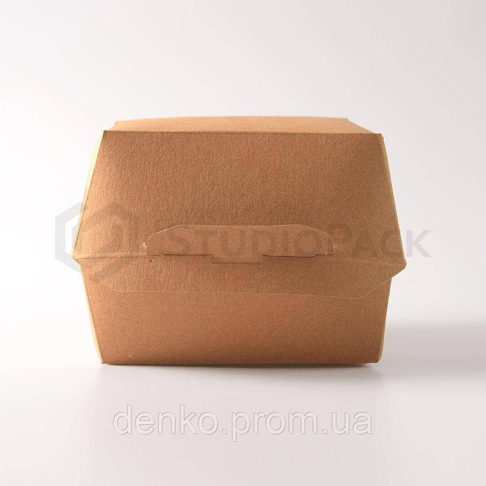 Коробка для бургерів картонна збірна 125*125*90мм 50 шт/уп - фото 3 - id-p2124143331