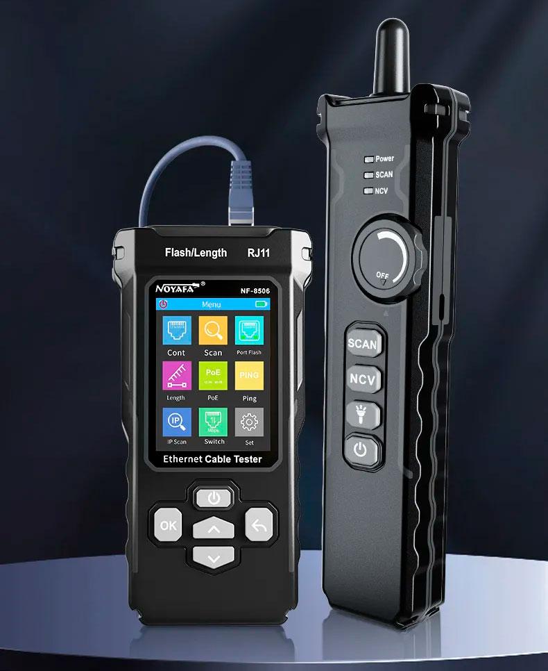 NOYAFA NF-8506, багатофункціональний тестер, трасошукач, PoE, PING, IP scan, NCV