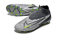 Бутсы Nike Phantom GX FG футбольные копы найк фантом серые футбольная обувь найк бутсы nike
