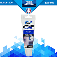 Силіконовий герметик прозорий протигрибковий SILICONE TOUS SUPPORTS 100 мл GEB