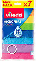 Универсальные салфетки микрофибра Colors мультипакет Vileda, 7 шт (Германия)