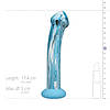 Скляний дилдо Gildo Ocean Ripple, об'ємна головка, ідеально для точки G, фото 7