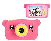 Детский цифровой фотоаппарат мишка Teddy GM-24 игрушечная фотокамера камера для детей с ушками медведь e