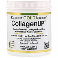 Коллаген UP без ароматизаторов California Gold Nutrition (CollagenUP Unflavored) 206 г KV, код: 7546923