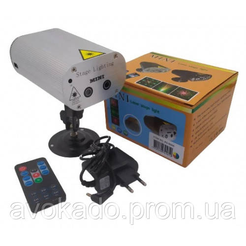 Лазерная установка для дискотеки или дома RD-8009L с RGB подсветкой. стробоскоп с пультом управления o - фото 1 - id-p2124241153