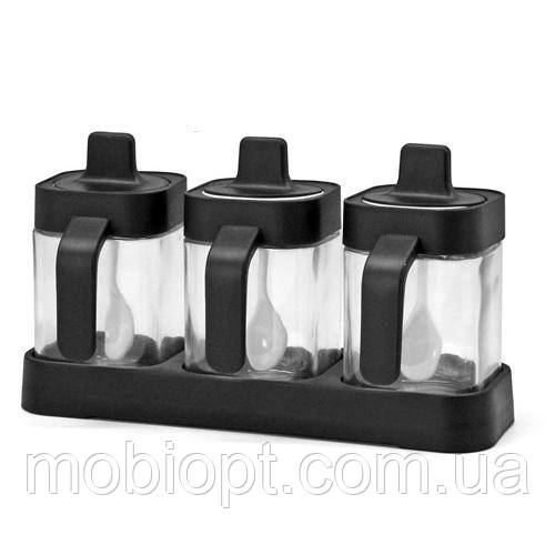 Набір для спецій Seasoning bottle set 3 відсіки