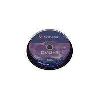 Диск DVD Verbatim 4.7Gb 16X CakeBox 10шт Silver 43498 a