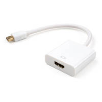 Переходник Mini Display port M to HDMI F white Vinga VCPMDPHDMIWH a