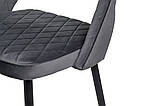 Напівбарний стілець B-125 сірий + чорний, фото 8
