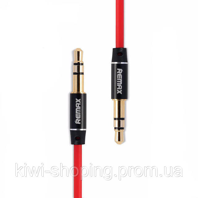Audio кабель AUX RM-L200 3.5 miniJack male to male 2.0 м red Remax 320103 o - фото 1 - id-p2124289649