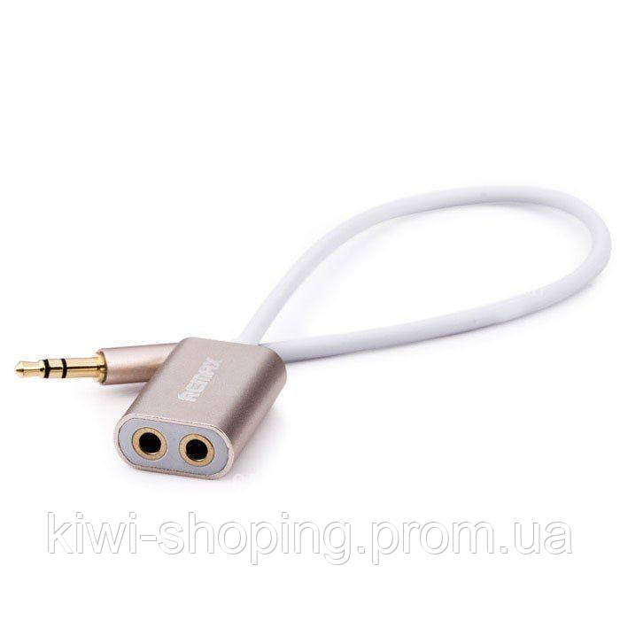 Audio разветвитель AUX Sharing RL-S20 3.5 miniJack silver Remax 320402 o - фото 4 - id-p2124289655