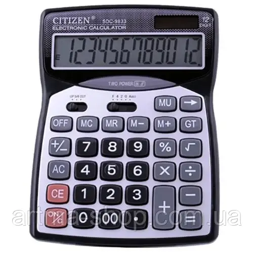 Калькулятор CITIZEN подвійне живлення, 12 розрядний (9833)