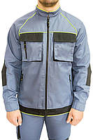 Рабочая куртка Free Work Russel серая с черным р.44/3-4/S (56117)(5275427951754)