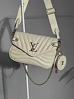 Vuitton New Wave Multi Pochette Beige 23x16x8 женские сумочки и клатчи хорошее качество