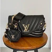 Louis Vuitton New Wave Multi Pochette Black 23x16x8 женские сумочки и клатчи хорошее качество
