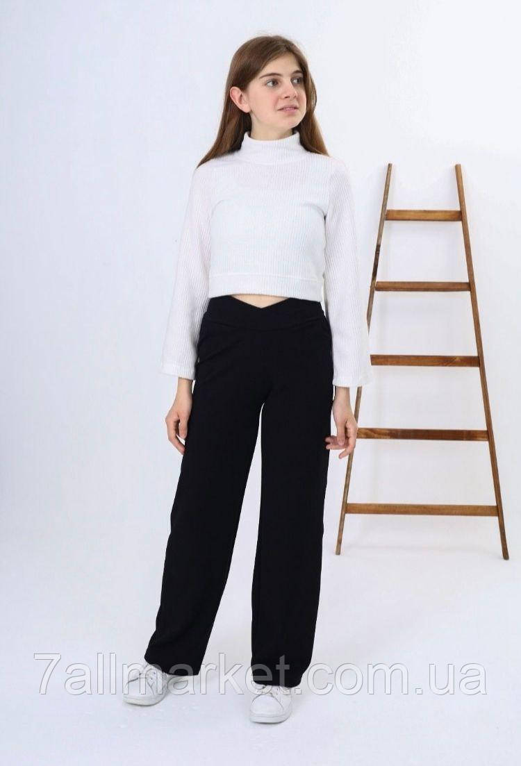 Штани підліткові прямі трикотажні на дівчинку 13-16 років (2кв) "MARI" гуртом в Одесі на 7 км