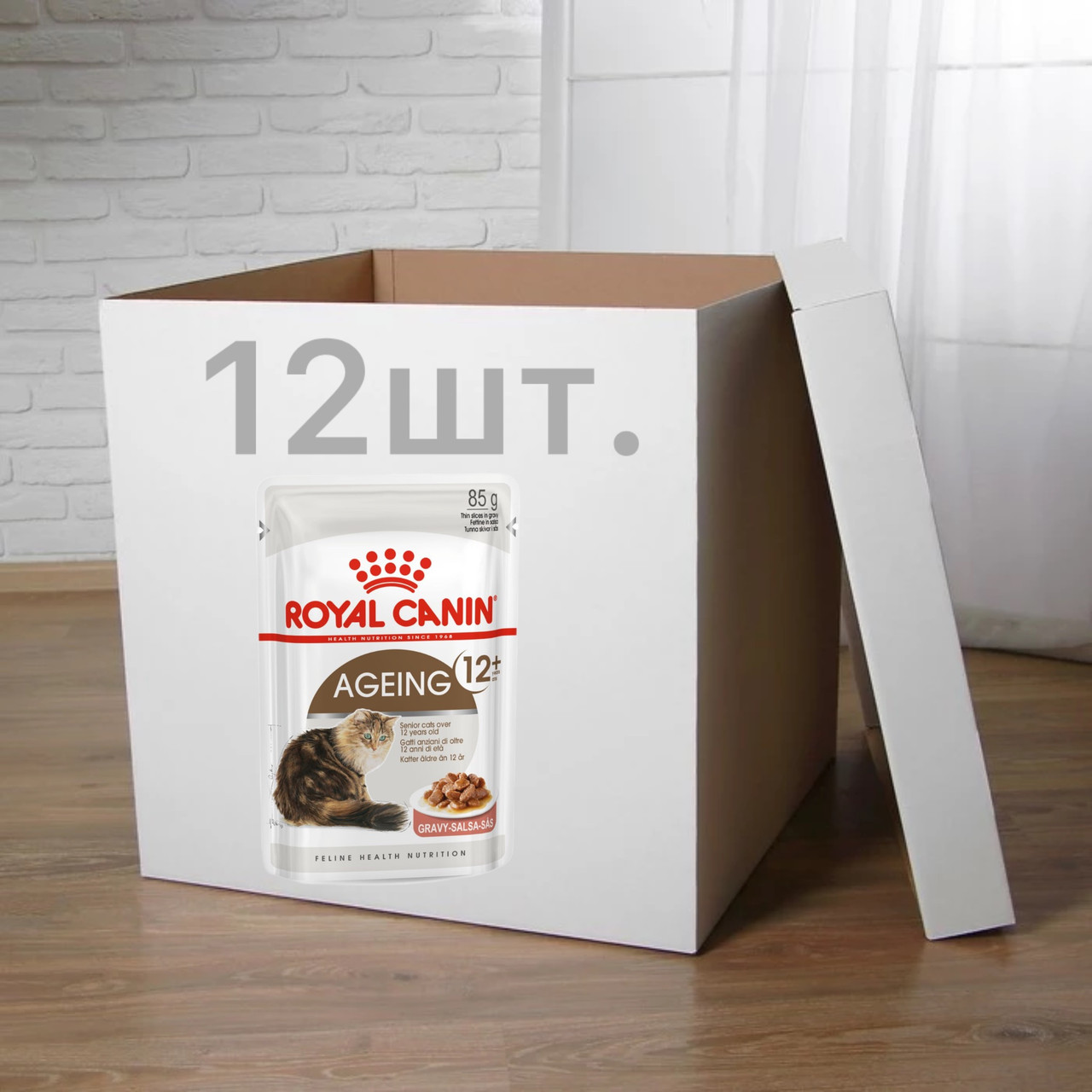 ПАК.Вологий корм Royal Canin AGEING+12 для кішок, що старіють (Соус)12шт по 85 г