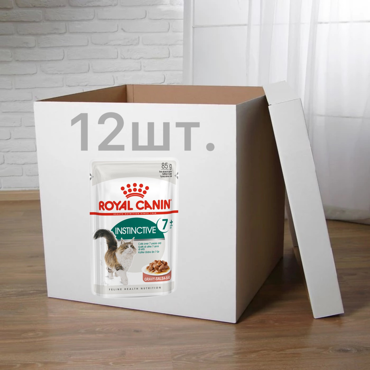 ПАК.Вологий корм Royal Canin INSTINCTIVE+7 для кішок, що старіють (Соус) 12шт по 85 г