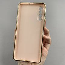 Чохол для Samsung Galaxy A50s глянцевий із золотою окантовкою чохол на телефон самсунг а50с пудровий h7y, фото 2