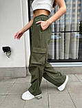 Штани карго жіночі з накладними кишенями 42, 44.46, 48, фото 2