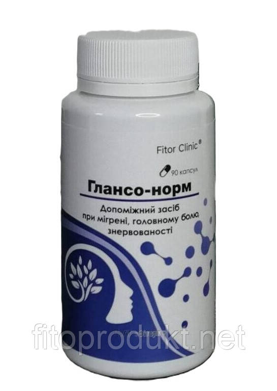 Глансо норм засіб у разі мігрені головного болю й нервозності No90 Фітория