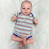 Реалістична лялька Реборн (Reborn) новонароджене маля, як жива справжня дитина, м'яконабивний пупс з відкритими очима, фото 2